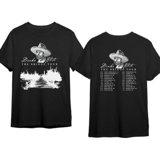 Discover Drake White 2024 The Bridge Tour Shirt, Drake White Tour Shirt