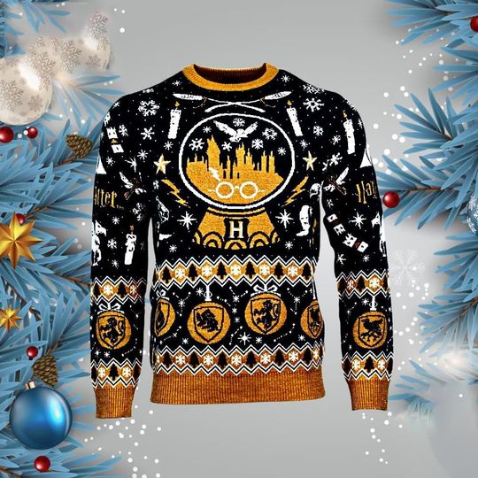 Discover Harry Potter Snow Globe Christmas Ugly Christmas Sweater