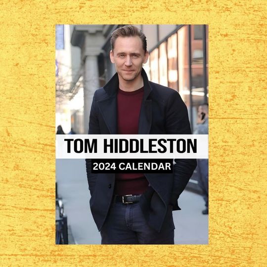 Discover Tom Hiddleston Vertical Wall Calendar 2024 | Vertical Wall Calendar  | Gift for Her