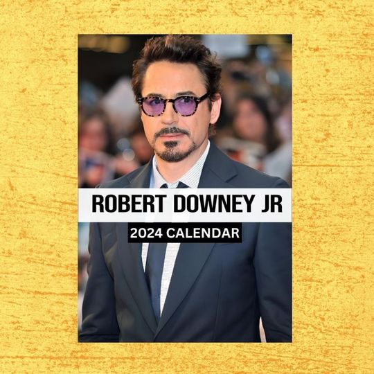 Discover Robert Downey Jr Calendar 2024 | Wall Calendar  | Gift for Her
