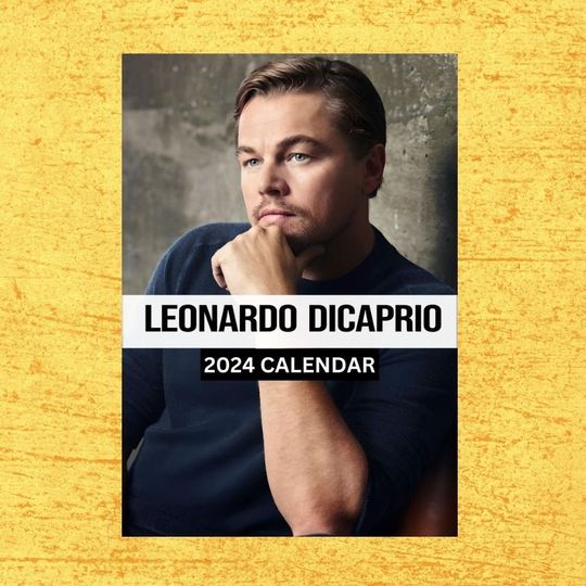 Discover Leonardo DiCaprio Vertical Wall Calendar 2024 | Vertical Wall Calendar  | Gift for Her