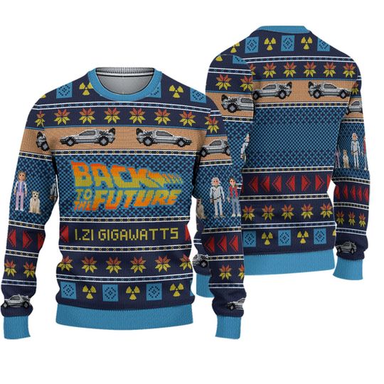 Discover Back To The Future Ugly Sweater, Back To The Future Christmas Sweatshirt