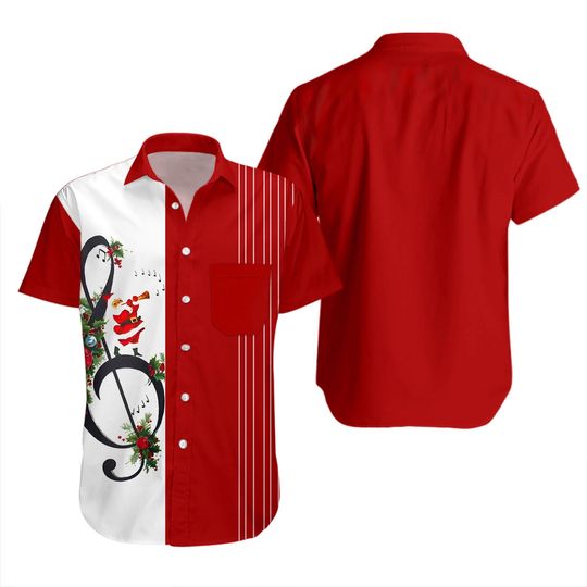 Discover Santa Claus Music Hawaiian Shirt, Christmas Hawaii Shirt