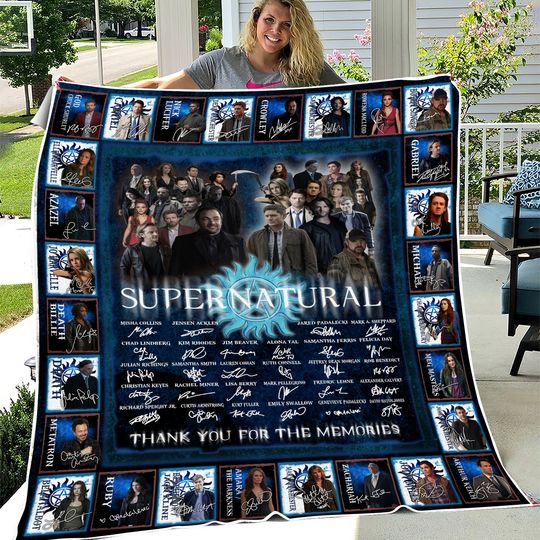 Discover Supernatural Blanket, Thank You, Supernatural Movie Fleece Blanket