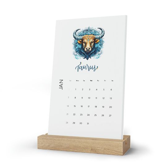 Discover Taurus Zodiac Desk Calendar 2024