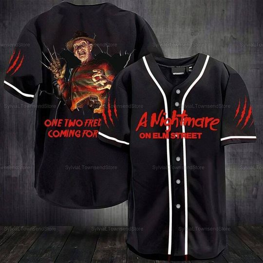 Discover Horror Freddy Krueger A Nightmare On ELM Street Baseball Jersey Shirt