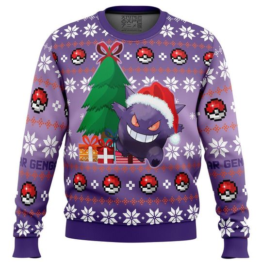 Discover Gengar PKM Ugly Christmas Sweater, Gengar Ugly Sweater Birthday, Lover PKM