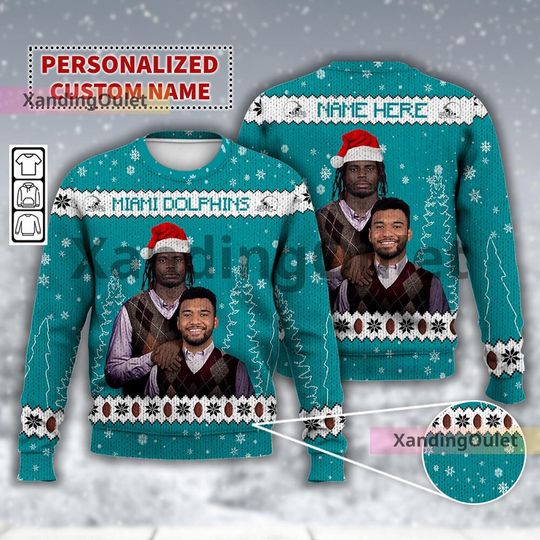 Discover Tua Tagovailoa Tyreek Hill Miami Football Ugly Christmas Sweater