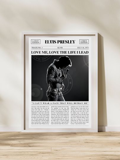Discover Elvis Presley - Love Me, Love the Life I Lead Poster