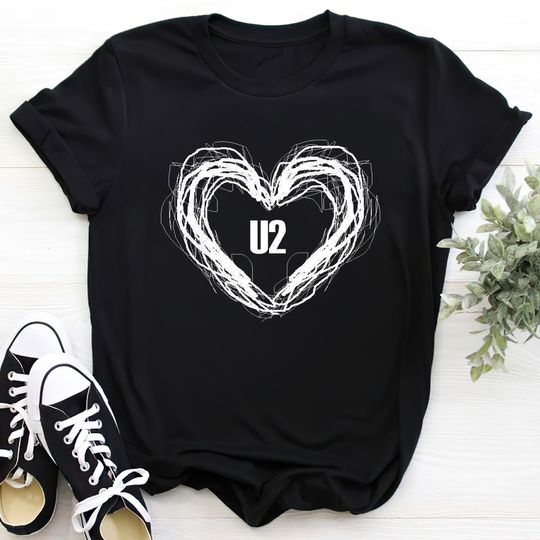 Discover U2 Heart T-Shirt for Fans