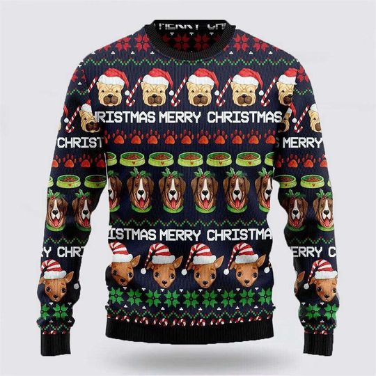 Discover Rottweiler Gift Christmas Dog 3D Unisex Ugly Sweaters