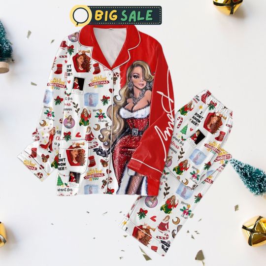 Discover Mariah Carey Christmas Pajamas, All I Want Christmas Is For You Holiday Pajamas Set