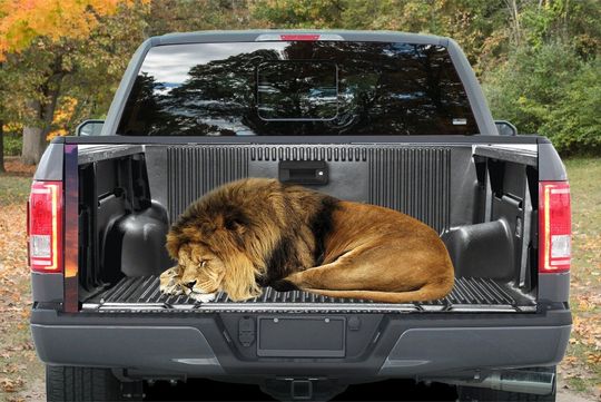 Discover Lion Tailgate Wrap Truck Decal