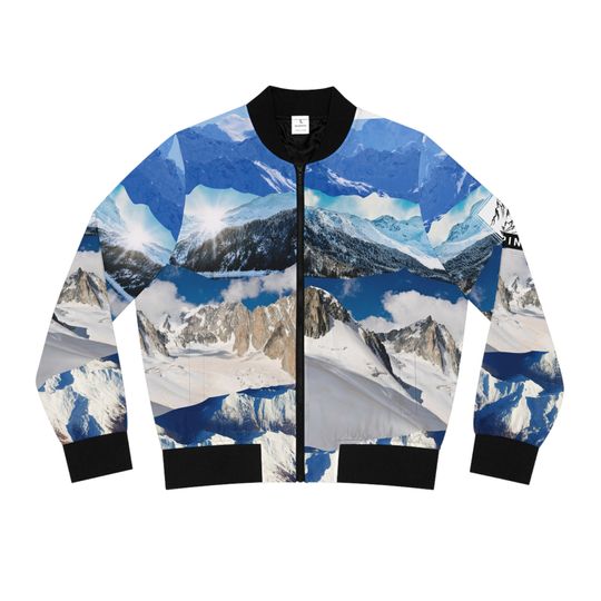 Discover Overwhelming Mountain in Winter Women's Bomber Jacket