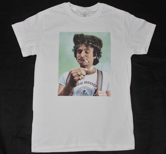 Discover Robins Williams Mork White T-shirt sizes available