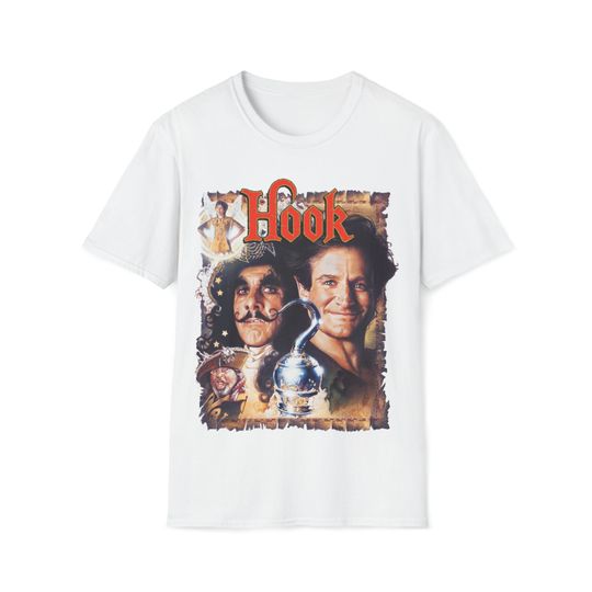 Discover hook 1991 t-shirt Robin Williams