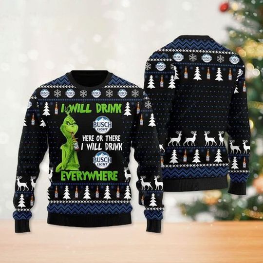 Discover I Will Drink Any Way Sweater Shirt, Grin Ugly Christmas Sweater, Grin Ugly Sweater