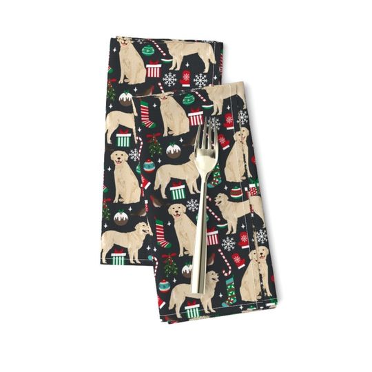 Discover Christmas Golden Retriever Dog Puppy Napkins