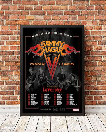 Discover Sammy Hagar - The Best Of All Worlds 2024 Tour Poster