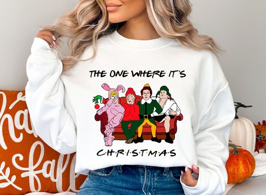 Discover Christmas Movie Friends Sweatshirt, Christmas Movie Sweatshirt, Home Alone Sweatshirt
