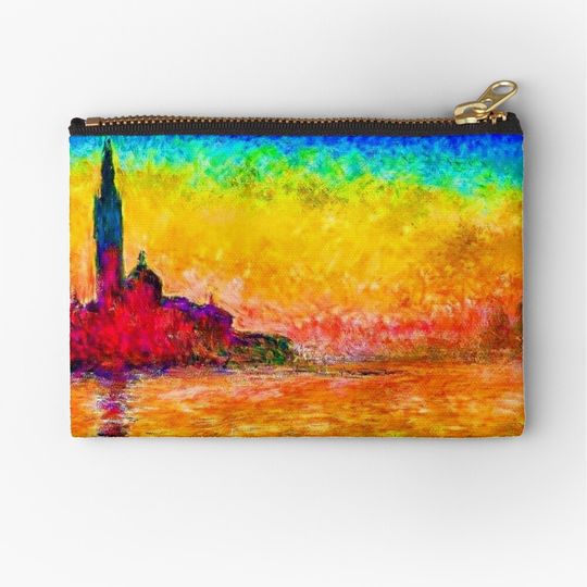 Discover San Giorgio Maggiore at Dusk by Claude Monet Makeup Bag