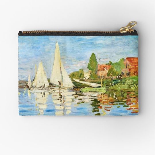 Discover Claude Monet's Regattas at Argenteuil (1872) Makeup Bag