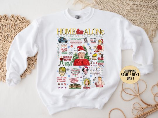 Discover Home Alone Christmas Sweatshirt, Christmas Movie Sweatshirt