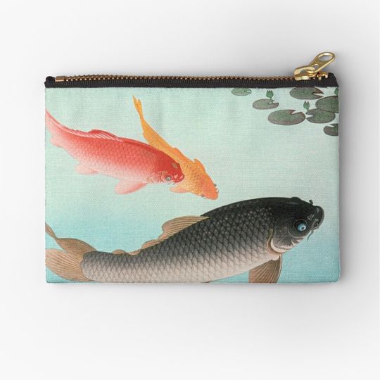 Discover Common and Golden Carp (1935) by Ohara Koson Makeup Bag