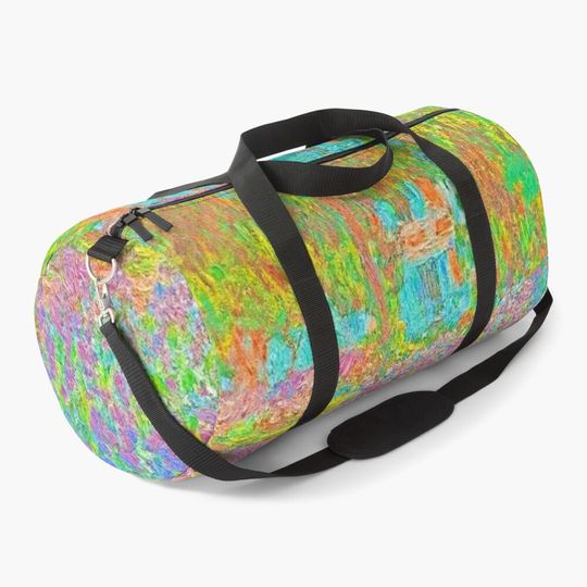 Discover The Artist's Garden at Giverny, 1900 by Claude Monet Duffle Bag