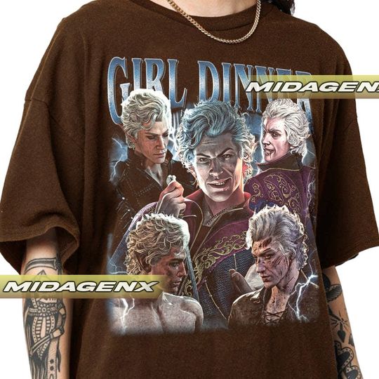 Discover Limited Astarion Baldurs Gate 3 Girl Dinner Vintage T-Shirt