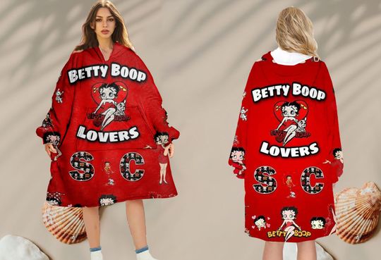 Discover Betty Boop Fleece Hoodie Blanket, Betty Boop Oversized Fleece Hoodie