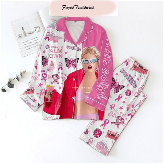 Discover swiftiee In October Think Pink Strong You Need To Calm Down Pajamas Set