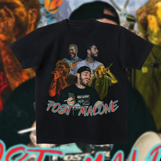 Discover Post Malone Vintage Style Bootleg Graphic Tee, Post Malone