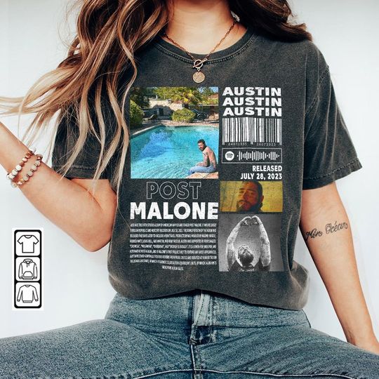 Discover Post Malone Rap Music Merch Shirt, Austin Album Rap