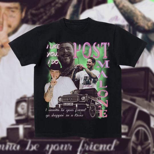 Discover Post Malone I Like You Vintage Style Bootleg Graphic
