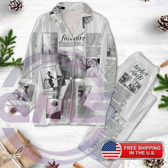 Discover Pajamas Set For Kid And Adult| Folklore Pajamas Gift| TS Pjs Set For Adult