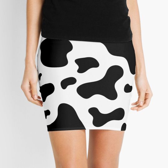 Discover Simple Cow Print Skirt