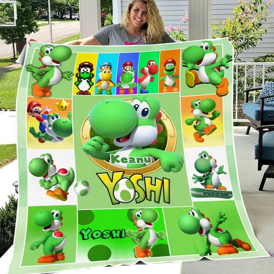 Discover Personalized yoshi mario blanket