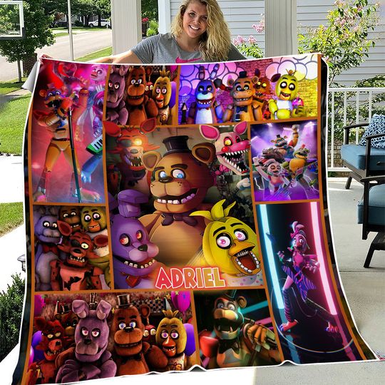 Discover Custom Name Five Nights at Freddy's Blanket