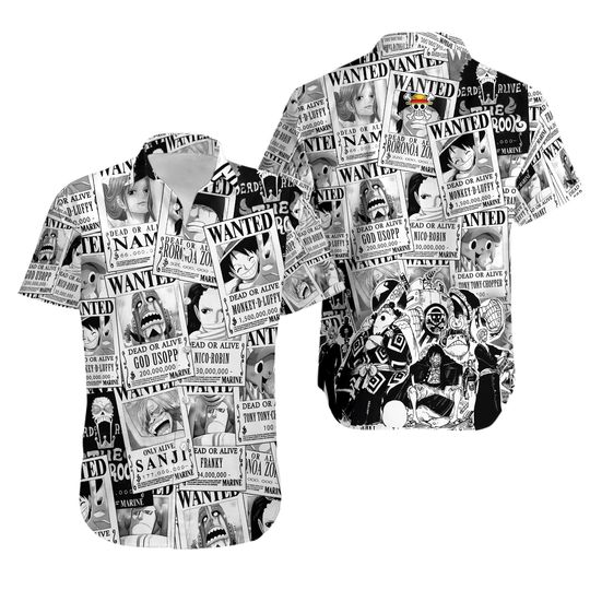 Discover Aloha Strawhat One Piece Button Up Hawaiian Shirt