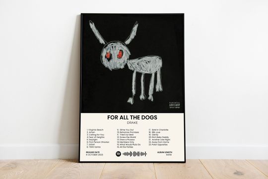 Discover Drake Album Cover | For All The Dogs Cover Poster