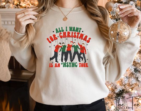 Discover All I want for Christmas is an Nsync Tour Sweatshirt, 90s Music Party, Funny Christmas
