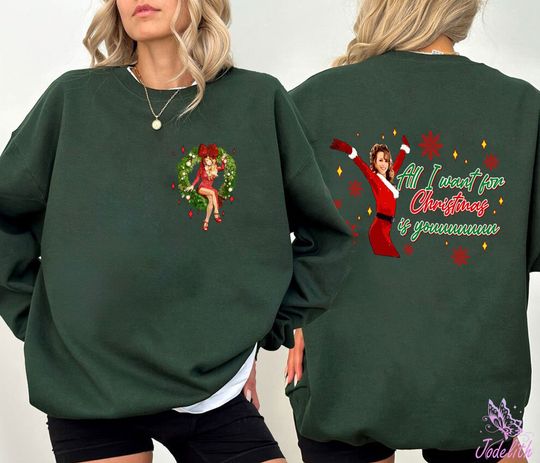 Discover Mariah Carey Christmas Sweatshirt, Double Sided Sweatshirt