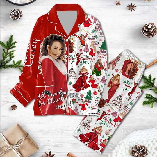 Discover Mariah Carey Christmas Pajamas Set, All I Want For Christmas Is You Pajamas Set