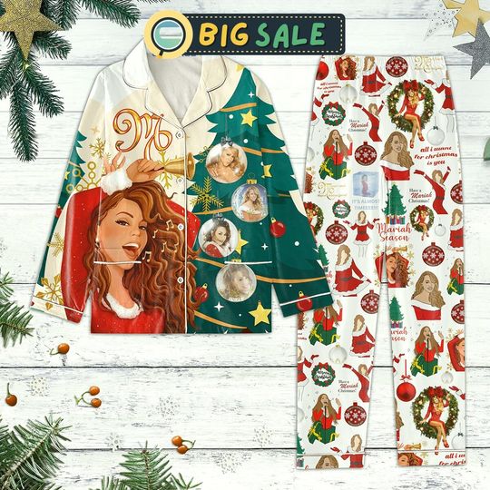 Discover Mariah Carey Christmas Pajamas Set, All I Want For Christmas Is You Pajamas Set