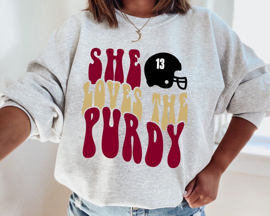 Discover She love the Purdy San Francisco Football Sweatshirt, Vintage San Francisco Football Crewneck