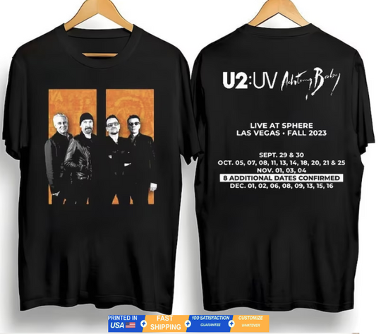 Discover U2 Achtung Baby Tour T-Shirt, Double Sided T-Shirt
