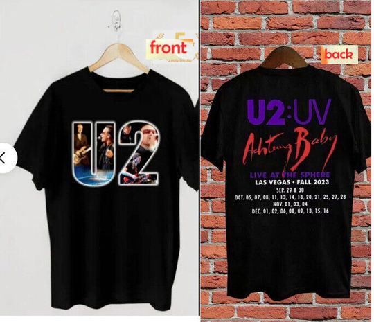 Discover U2 Achtung Baby Tour T-Shirt, Double Sided T-Shirt