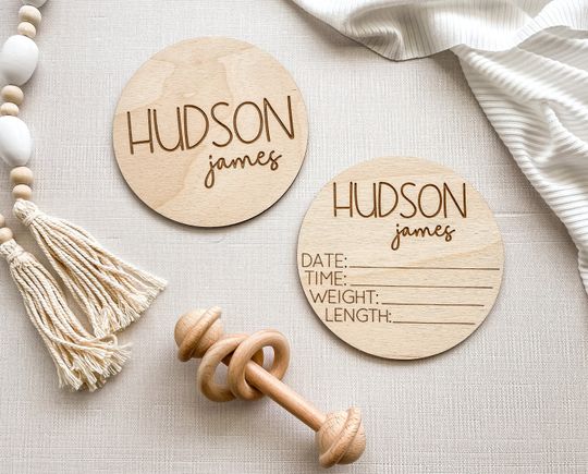 Discover Personalized Baby Name Announcement Wood Sign