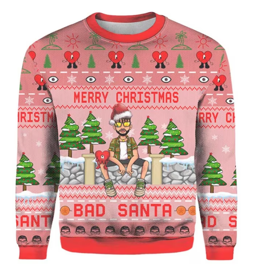 Discover Bad Bunny Ugly Christmas Sweatshirt